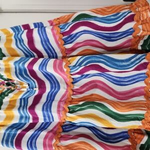 Colorful Wavy Striped Dress